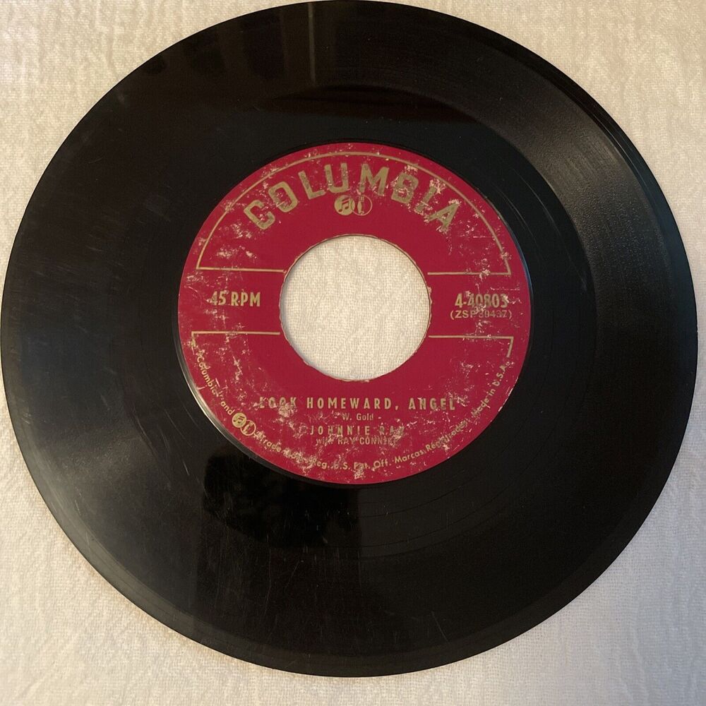 Johnny Ray Look Homeward Angel/You Don’t Owe Me A Thing 45RPM Columbia 1957